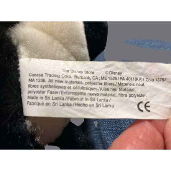 Disney Store Flower the Skunk Plush Toy w/ Flower 9" Black White Stuffed Animal - Picture 7 of 12